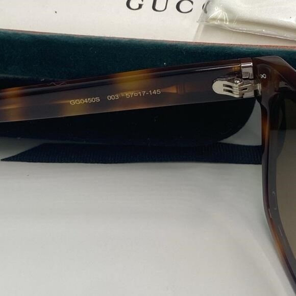 New Authentic Gucci GG0450S 003 57 Men's Sunglasses - Picture 11 of 11